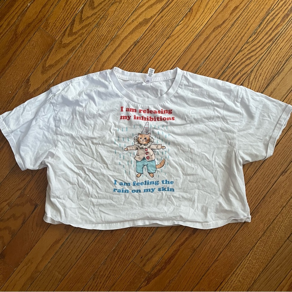 Crop graphic tee Sz XL
